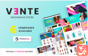 Vente - Swimwear Store Clean Bootstrap Ecommerce PrestaShop Theme