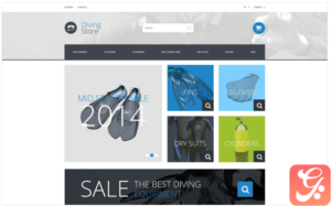 Scuba Diving Kit PrestaShop Theme
