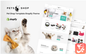 Pets Shop Design Template Shopify Theme