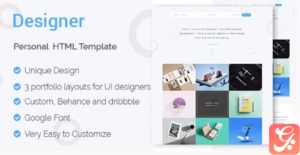 DESIGNER - UI & UX Portfolio HTML Template