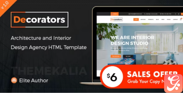 Decorators HTML Template for Architecture Modern Interior Design Studio