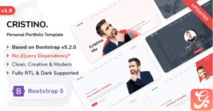 Cristino - Personal Portfolio Template + Dark
