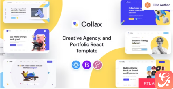 Collax Creative Agency React Next js Template