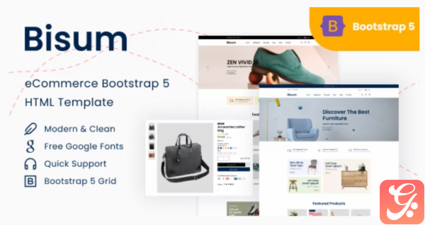 Bisum eCommerce Bootstrap 5 HTML Template