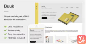 Buuk - A Unique Microsite & Landing HTML5 Template