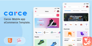 Carce - Mobile app eCommerce Template