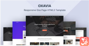 Bootstrap One Page Landing Template - Oxavia