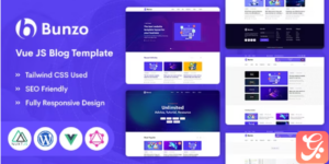 Bunzo - VUE JS Blog Template