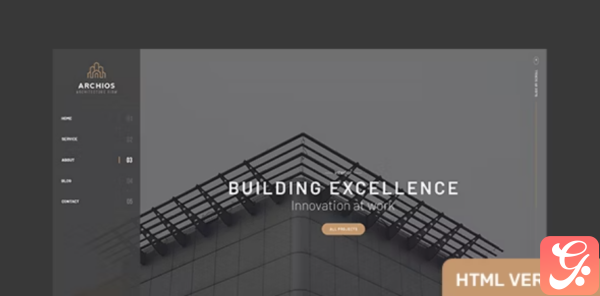 Archios One Page Architecture HTML Template
