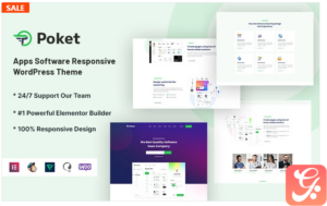 Poket – Apps Software Responsive WordPress Theme