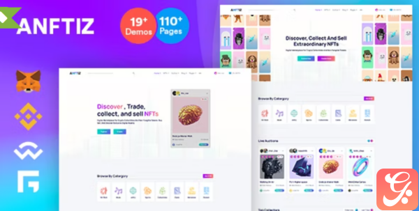 Anftiz NFT Marketplace and Landing page Template