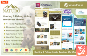 Naturo - Hunting Fishing Outdoor Hobbies Shop WordPress Theme