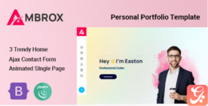 Ambrox - Personal Portfolio Template