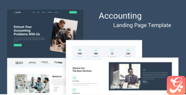 Akonta Accounting Landing Page Template