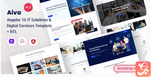 Aiva Angular 16 IT Solutions Technology Services Template