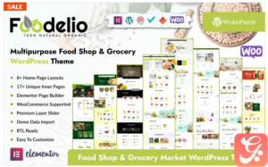 Foodelio – Multipurpose Food Shop Grocery WordPress Theme