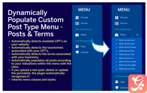 Dynamically Populate Custom Post Type Menu - Post & Terms