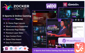 Zocker - E-Sports Online Gaming Clan News WordPress Theme