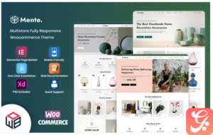 Mente - Home Decor And Interior Design Woocommerce Template