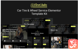 TireClubz - Car Tire and Wheel Service Elementor Template Kit