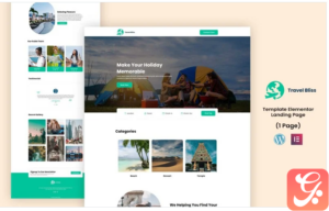 Travel Bliss - Tour and Travels Elementor Landing page