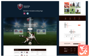 Soccer Bulls - Football Club Elementer Template
