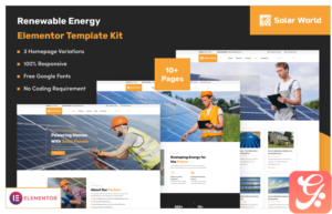 Solar World - Renewable Energy Elementor Template Kit