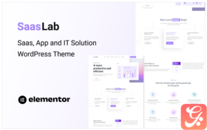 SaasLab - SaaS, App and IT Solution One Page WordPress Theme