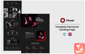 Phoxel Photography - studio showcase weddig event Elementor Landing page