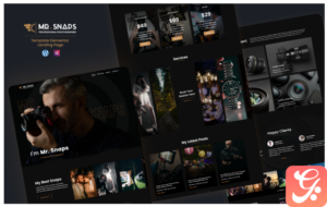 Mr Snaps Photography - studio showcase weddig event Elementor Landing page