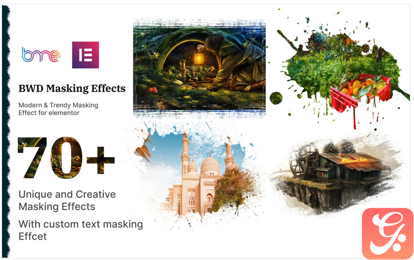 Masking Effects WordPress Plugin For Elementor With Image And Custom Text Masking