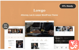Lowgo Attorney, Law & Lawyer WordPress Theme
