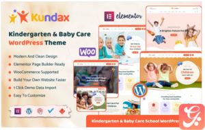 Kundax - Kindergarten Baby Care Children WordPress Theme