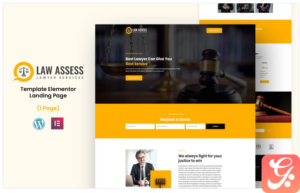 Law Assess - Lawyer Service Elementor Landing Page