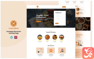 GetGrilled - Restaurant Services Elementor Landing Page