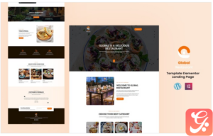 Global Restaurant - Restaurant Services Elementor Landing Page