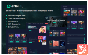 Enefty - NFT Marketplace Elementor WordPress Theme