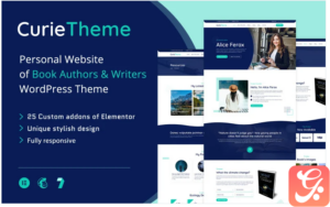 Curie – WordPress Theme For Authors And Writers