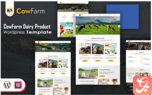 Cow Farm Dairy Product Wordpress Template