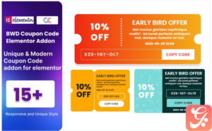 Coupon Code WordPress Plugin For Elementor 1.0