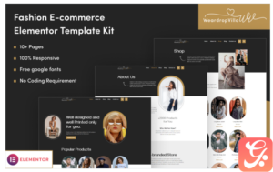 Weardrop Villa - Fashion E-commerce Elementor Template Kit