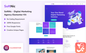 Softnic - Digital Marketing Agency Elementor Template Kit