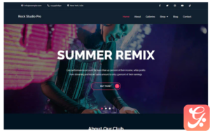 Rock Studio Pro - Unique and Modern Music WordPress Theme