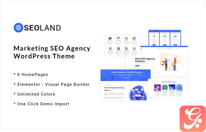 SEOLand - Digital Marketing SEO Agency WordPress Theme
