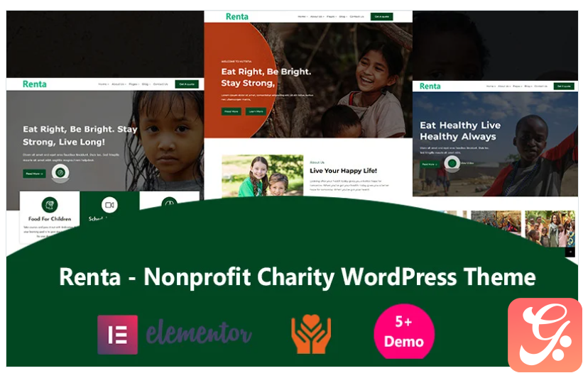Renta - Nonprofit Charity WordPress Theme