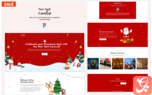 New York Carnival - Christmas Elementer Landing Page Template
