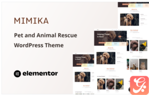 Mimika - Pet and Animal Rescue One Page WordPress Theme