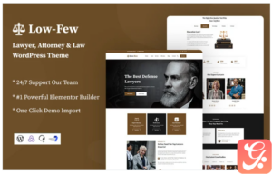 Lowfew - Lawyer and Attorney Responsive WordPress Theme