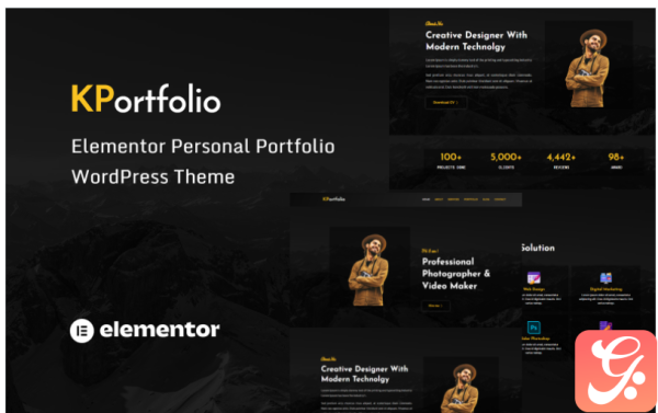 KPortfolio - Personal Portfolio WordPress Theme