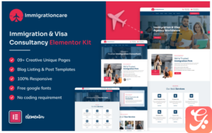 Immigrationcare - Immigration and Visa Consultancy Elementor Kit
